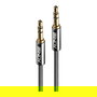 LINDY 35322 Audiokabel Cable de Audio 3.5mm Macho a Macho Cromo Line 2m Antracita
