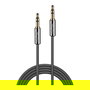 LINDY 35322 Audiokabel Cable de Audio 3.5mm Macho a Macho Cromo Line 2m Antracita