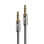 Lindy Cromo Line Cable Audio 3.5mm Macho a Macho 2m para Hi-Fi, Smartphone, Auto - Conectores Bañados en Oro 24K