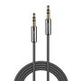 Lindy Cromo Line Cable Audio 3.5mm Macho a Macho 2m para Hi-Fi, Smartphone, Auto - Conectores Bañados en Oro 24K