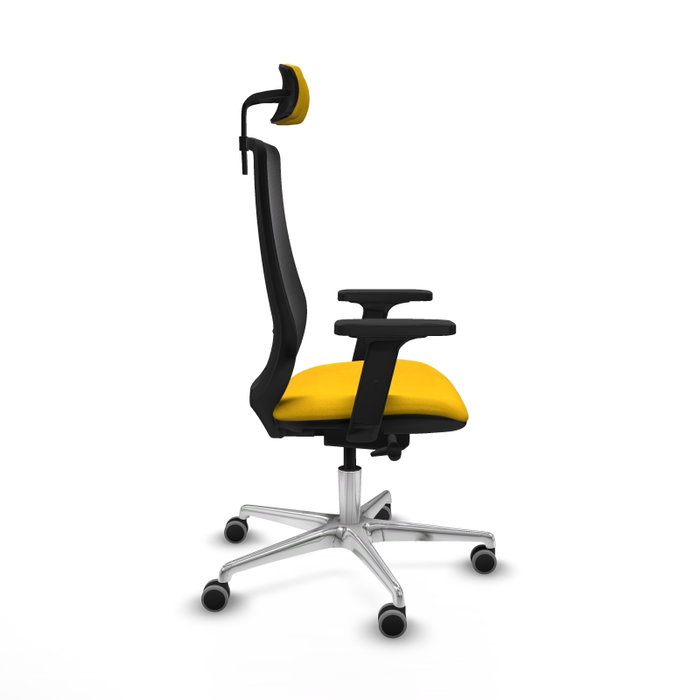 PIQUERAS Y CRESPO Silla de oficina Mardos con mecanismo Sincro/Traslack Amarillo y Negro