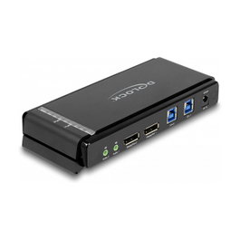 DeLOCK Conmutador KVM DisplayPort 1.4 8K 60 Hz con USB 5 Gbps y Audio