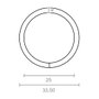 Edm Anilla soldada Ap14 de acero zincado ø33,50 x 4 mm