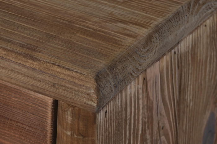 DKD Home Decor Mueble TV Oriental Japonés Madera Reciclada Natural 156 x 44 x 65 cm