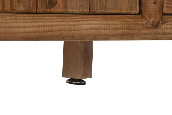 DKD Home Decor Mueble TV Oriental Japonés Madera Reciclada Natural 156 x 44 x 65 cm