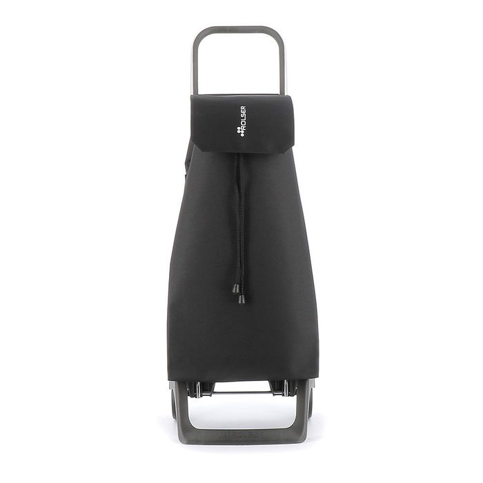 Rolser Jet Ln Joy - Carro de la Compra Plegable con Bolsa de 40L, 2 Ruedas, Asa Ergonómica y Apoyo Delantero, Chasis Abatible, Carga Máx. 40 kg, Color Negro