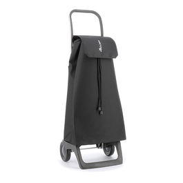 Rolser Jet Ln Joy - Carro de la Compra Plegable con Bolsa de 40L, 2 Ruedas, Asa Ergonómica y Apoyo Delantero, Chasis Abatible, Carga Máx. 40 kg, Color Negro