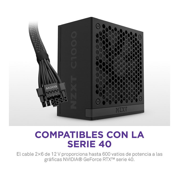 NZXT C1000 Gold 1000 W ATX 3.1 Totalmente Modular Negro