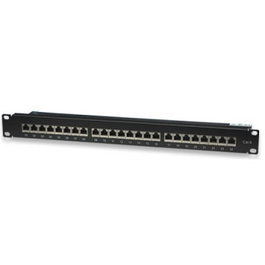 WP Patch Panel 1U STP Cat6 24 Puertos Negro