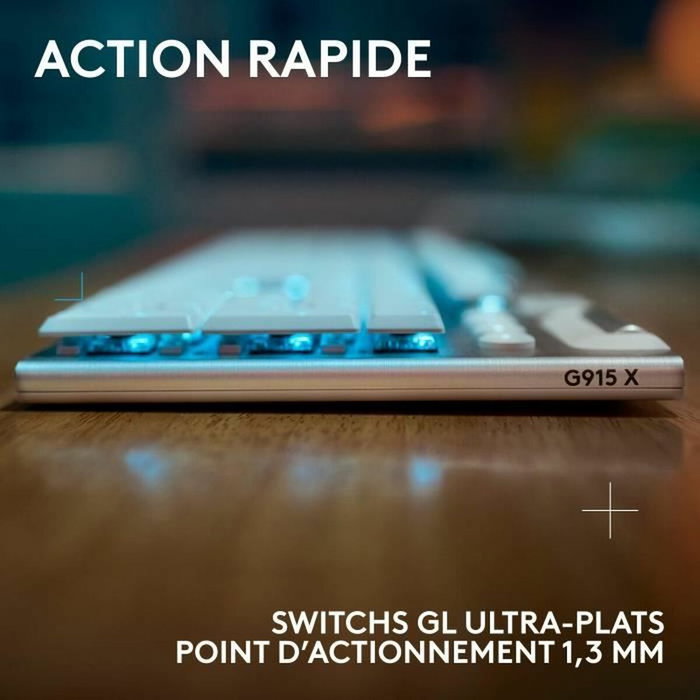 Teclado Inalámbrico Logitech G915 X Blanco AZERTY