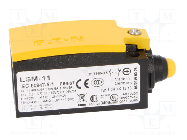 EATON ELECTRIC LSM-11 Interruptor de fin de carrera espárrago Ø8,2mm NO + NC 6A EATON ELECTRIC LSM-11 Interruptor de fin de carrera espárrago Ø8,2mm NO + NC 6A