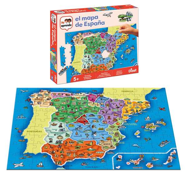 Diset - Puzzle educativo Provincias de España, 137 piezas