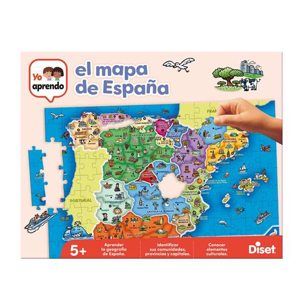 Diset - Puzzle educativo Provincias de España, 137 piezas