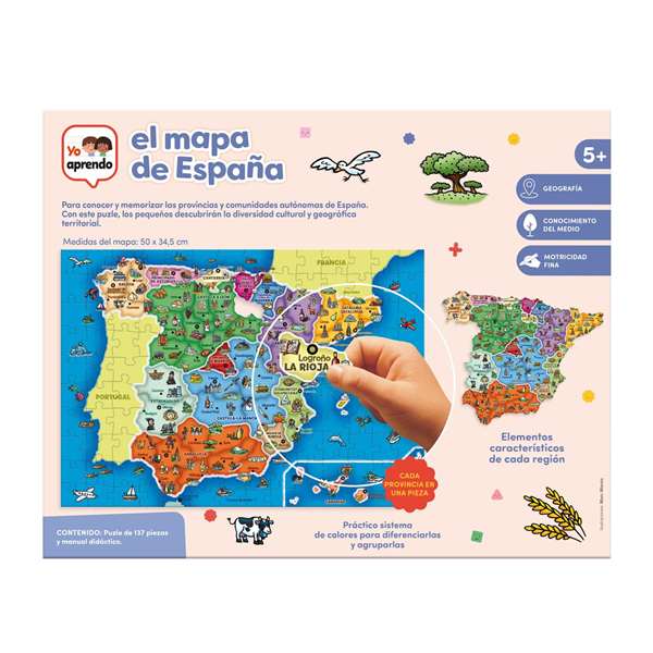 Diset - Puzzle educativo Provincias de España, 137 piezas