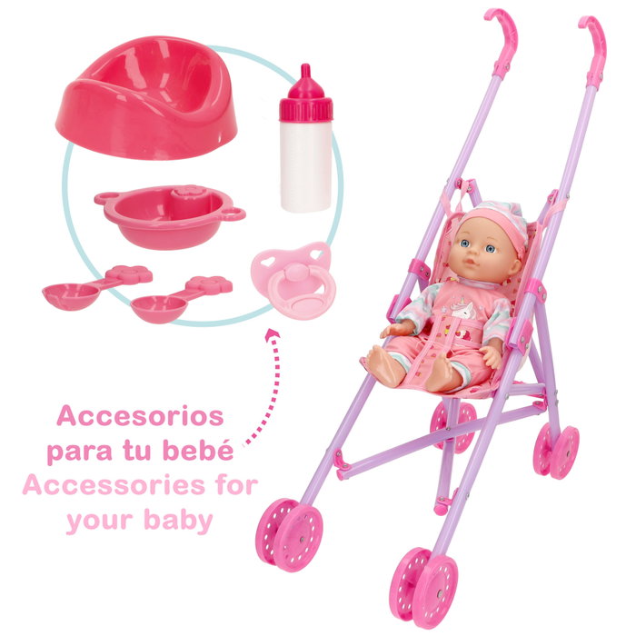 COLORBABY'S Bebé con accesorios y sonido
