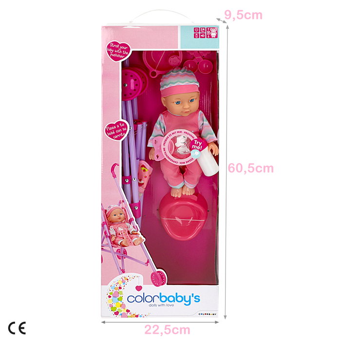 COLORBABY'S Bebé con accesorios y sonido