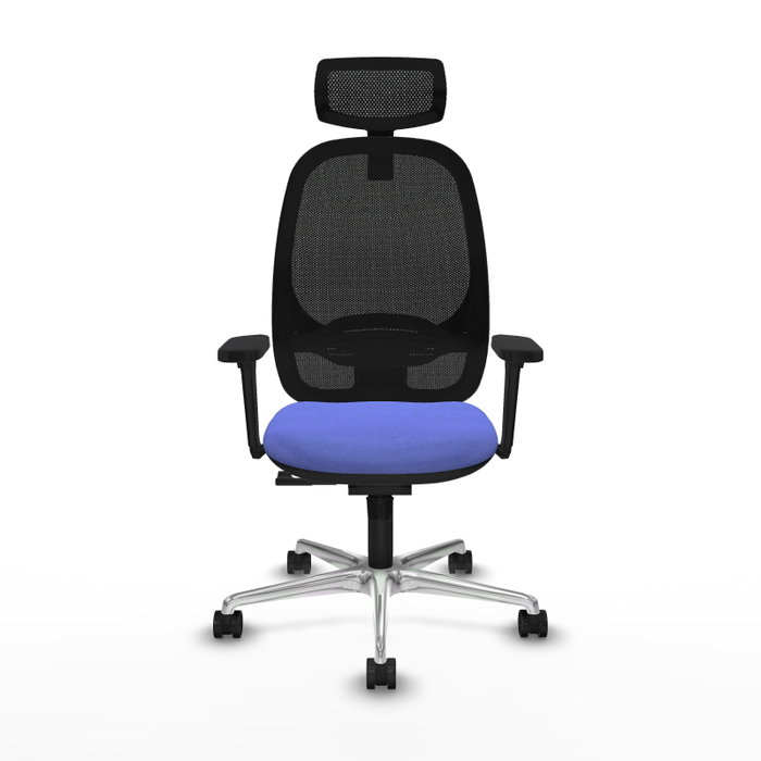 PIQUERAS Y CRESPO Silla de oficina Cilanco con mecanismo Sincro, Azul claro y Negro