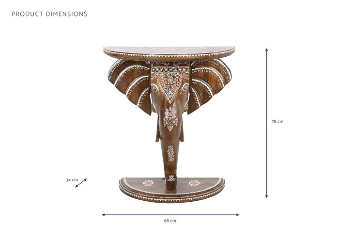 DKD Home Decor Consola Indio RK 22 Multicolor 34 x 78 x 68 cm DKD Home Decor Consola Indio RK 22 Multicolor 34 x 78 x 68 cm