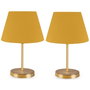 Opviq 2475 Juego de Lámparas de Mesa, Amarillo, 100% PVC, Elegantes y Duraderas para Cualquier Espacio