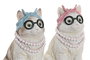DKD Home Decor Figura de Gato en Resina Surtido de 2 Unidades