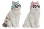 DKD Home Decor Figura de Gato en Resina Surtido de 2 Unidades