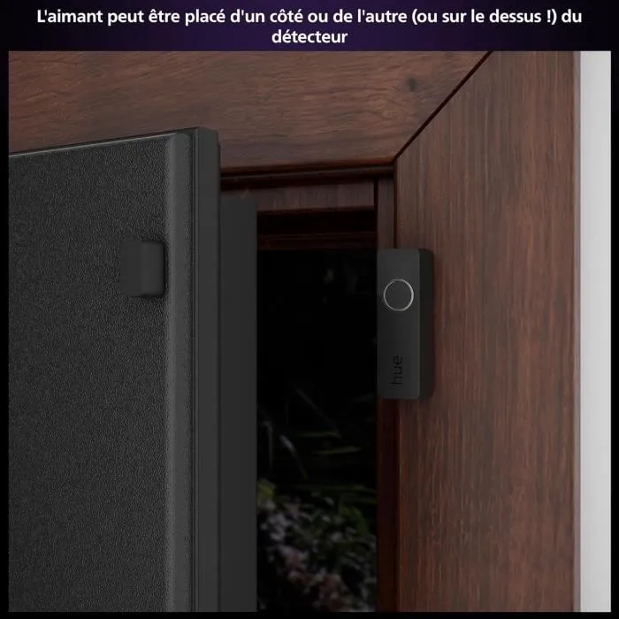 Philips Hue Sensor de contacto PHI1701429812397 Seguro Fácil Instalación Control por App Hue Negro