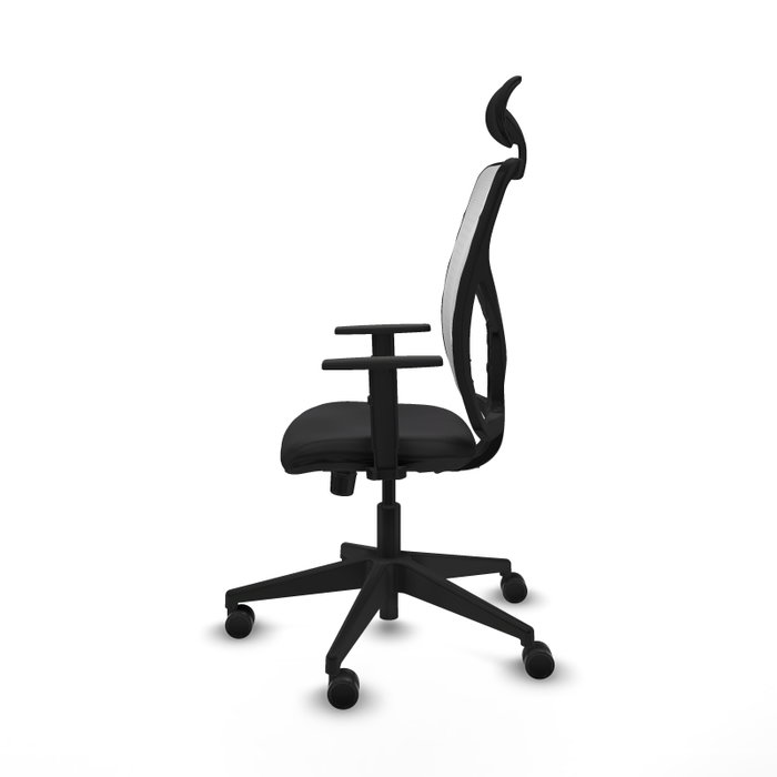 PIQUERAS Y CRESPO Silla de oficina Motilla con mecanismo Sincro, Negro y Blanco
