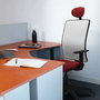 PIQUERAS Y CRESPO Silla de oficina Motilla con mecanismo Sincro, Negro y Blanco