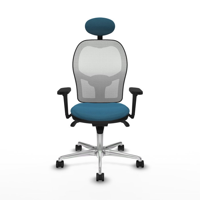 PIQUERAS Y CRESPO Silla de oficina Jorquera con mecanismo Sincro, Verde petróleo y Blanco PIQUERAS Y CRESPO Silla de oficina Jorquera con mecanismo Sincro, Verde petróleo y Blanco