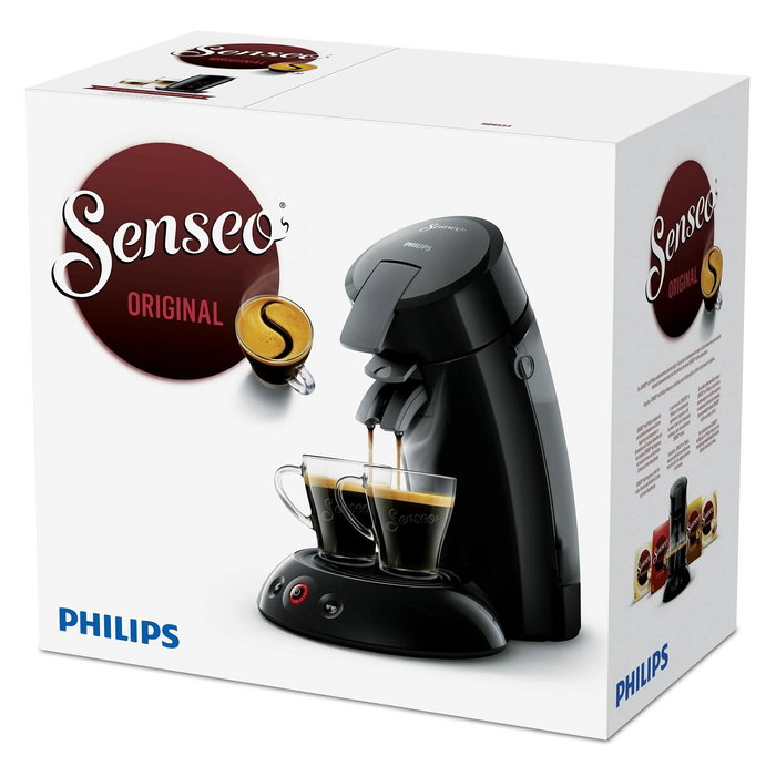 Philips Senseo HD6553/67 Cafetera de cápsulas Original, 2 tazas, 0.7L, 1450W, Negro