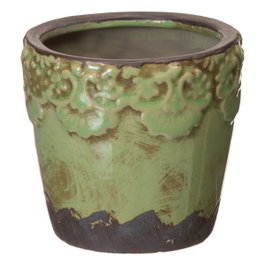 Ixia Macetero Pistacho Cerámica Decoración 11,50 x 11,50 x 11 cm