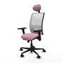 PIQUERAS Y CRESPO Silla de oficina Zulema Rosa y Blanca