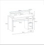 Hanah Home Mesa de Estudio Anthracite con Bandeja para Teclado, Cajón y Estantes, Montaje en Pared, 120cm