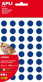 APLI Gomets Figuras Geométricas Grandes, 4 colores surtidos, 468 uds. (Set de 10)