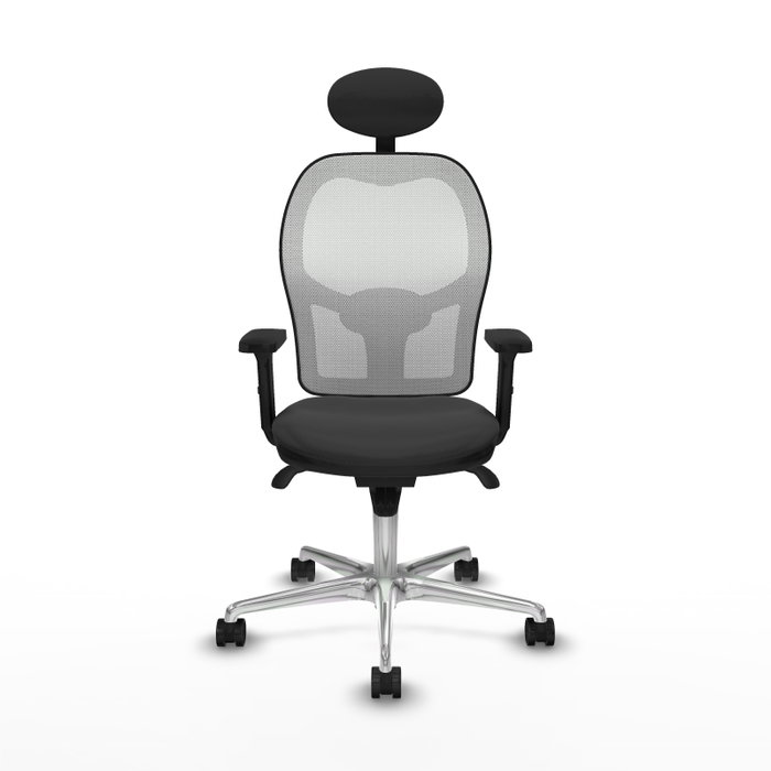 PIQUERAS Y CRESPO Silla de oficina Jorquera con mecanismo Sincro, Gris oscuro y Blanco PIQUERAS Y CRESPO Silla de oficina Jorquera con mecanismo Sincro, Gris oscuro y Blanco