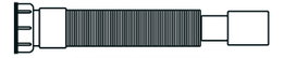 TECNO Sifón de Tubo Extensible T-39D Universal con Tuerca Loca Dual 1 1/2 - 1 1/4 y Toma 32-40 mm