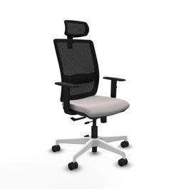 PIQUERAS Y CRESPO Silla de oficina Haches con mecanismo Sincro/Traslack Blanco y Negro