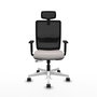 PIQUERAS Y CRESPO Silla de oficina Haches con mecanismo Sincro/Traslack Blanco y Negro
