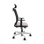 PIQUERAS Y CRESPO Silla de oficina Haches con mecanismo Sincro/Traslack Blanco y Negro