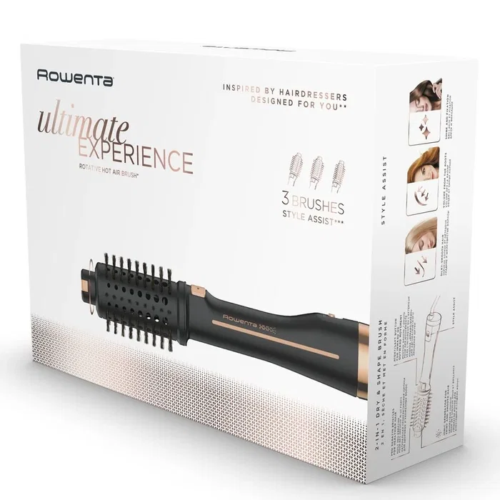 Rowenta Ultimate Experience CF9620 Cepillo de aire caliente Negro, Cobre 750 W Rowenta Ultimate Experience CF9620 Cepillo de aire caliente Negro, Cobre 750 W