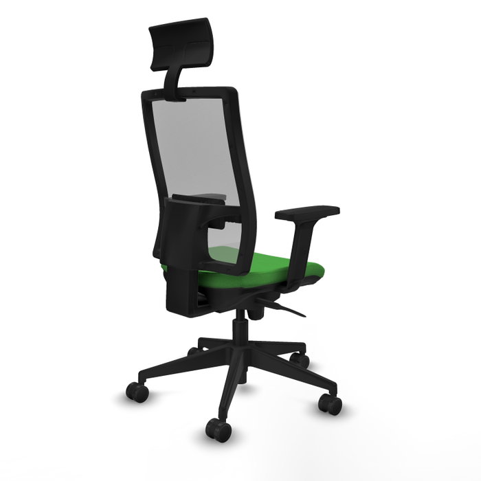PIQUERAS Y CRESPO Silla de oficina Horna con mecanismo Sincro, Verde y Gris
