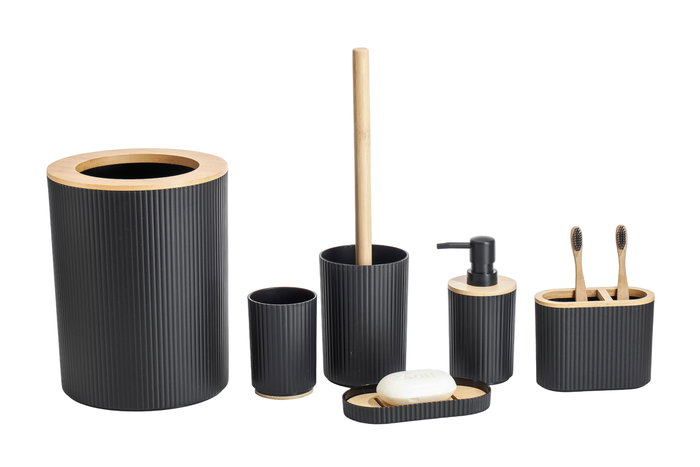 Inde Set de 6 Accesorios de Baño Confortime - Incluye Portarrollos, Toallero y Más, Dimensiones: 19.2 cm Ancho x 24.9 cm Alto x 19.2 cm Largo (6 Unidades)