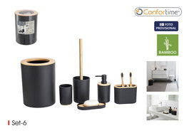 Inde Set de 6 Accesorios de Baño Confortime - Incluye Portarrollos, Toallero y Más, Dimensiones: 19.2 cm Ancho x 24.9 cm Alto x 19.2 cm Largo (6 Unidades)