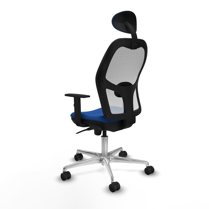 PIQUERAS Y CRESPO Silla de oficina Jorquera con mecanismo Sincro, azul y blanco PIQUERAS Y CRESPO Silla de oficina Jorquera con mecanismo Sincro, azul y blanco