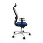 PIQUERAS Y CRESPO Silla de oficina Jorquera con mecanismo Sincro, azul y blanco