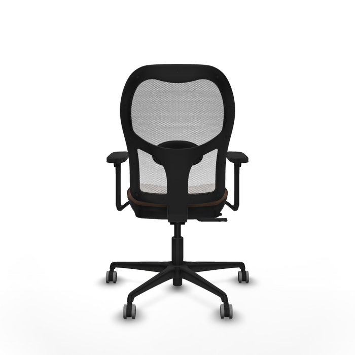 PIQUERAS Y CRESPO Silla de oficina Jorquera con mecanismo Sincro/Traslack, Marrón oscuro y Blanco PIQUERAS Y CRESPO Silla de oficina Jorquera con mecanismo Sincro/Traslack, Marrón oscuro y Blanco