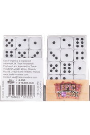 Sas Trade Invaders Juego de 36 Dados de 6 Caras de 12 mm Blanco