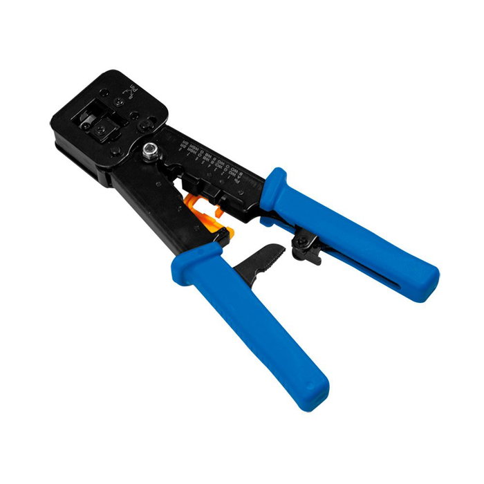 Logilink Crimpadora para Conectores RJ11, RJ12, RJ45 y MP0027 con Trinquete, Cortador y Pelacables Integrados, Termina Cables CAT5e y CAT6 Logilink Crimpadora para Conectores RJ11, RJ12, RJ45 y MP0027 con Trinquete, Cortador y Pelacables Integrados, Termina Cables CAT5e y CAT6