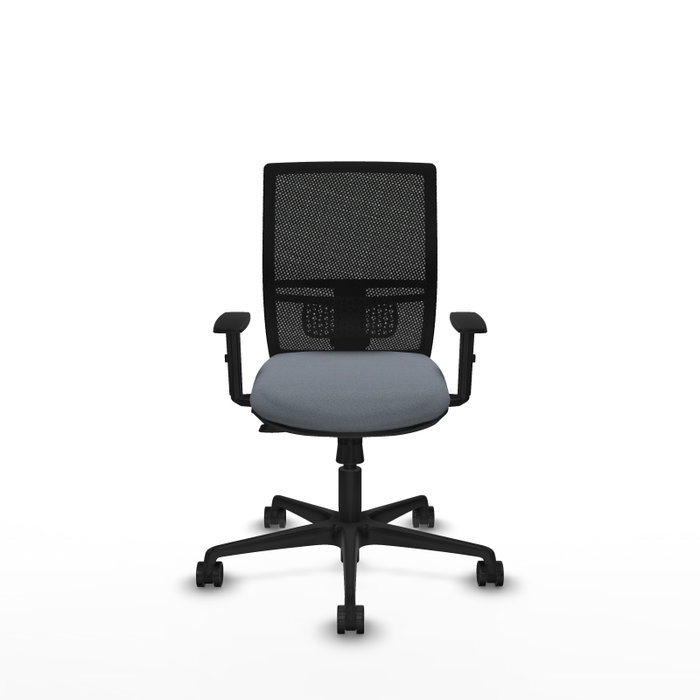 PIQUERAS Y CRESPO Silla de oficina Yunquera con mecanismo Sincro/Traslack, Gris y Negro