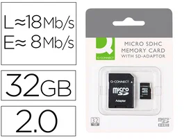 Q-connect Memoria SD Micro Flash 32 GB Clase 6 con Adaptador